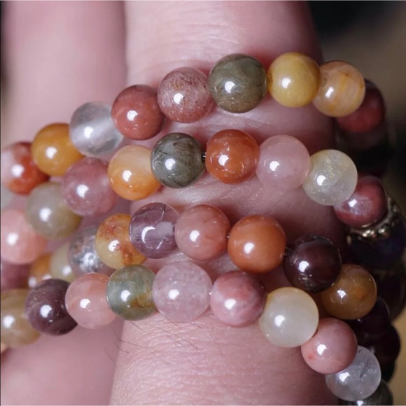 Reiki Charged Mixed gemstone Mala prayer necklace - Picture 7 of 7